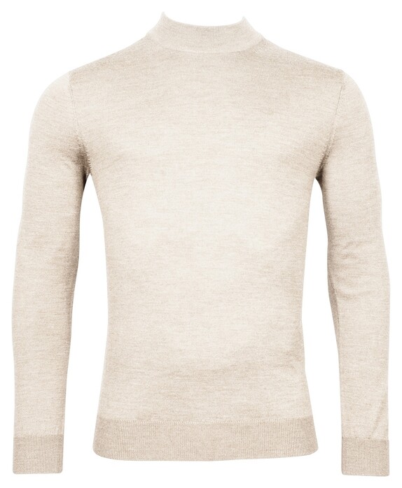 Thomas Maine Turtleneck Single Knit Pullover Natural