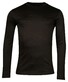 Thomas Maine Uni Color Crew Neck Liquid Cotton Long Sleeve T-Shirt Black