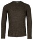 Thomas Maine Uni Color Crew Neck Texture Knit Trui Dark Olive