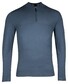 Thomas Maine Uni Color Half Zip Single Knit Pullover Storm Sky