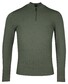 Thomas Maine Uni Color Half Zip Single Knit Trui Groen