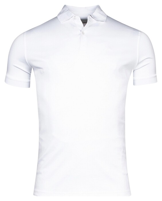 Thomas Maine Uni Color Liquid Touch Short Sleeve Polo Optical White