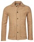 Thomas Maine Uni Color Siena Boiled Wool Overshirt Dark Sand