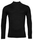 Thomas Maine Uni Color Turtleneck Single Knit Merino Pullover Black