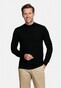 Thomas Maine Uni Color Turtleneck Single Knit Merino Pullover Black