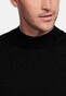 Thomas Maine Uni Color Turtleneck Single Knit Merino Pullover Black