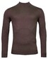 Thomas Maine Uni Color Turtleneck Single Knit Merino Pullover Brown