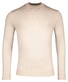 Thomas Maine Uni Color Turtleneck Single Knit Merino Trui Ecru Melange