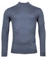 Thomas Maine Uni Color Turtleneck Single Knit Merino Trui Storm Sky