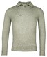 Thomas Maine Uni Color Wool Cashmere Blend Polo Collar Round Knit Pullover Light Green