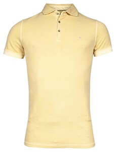 Thomas Maine Uni Piqué Pigment Dyed Enzyme Washed Polo Geel