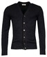 Thomas Maine Uni Superfine Lambswool Button Cardigan Single Knit Vintage Navy