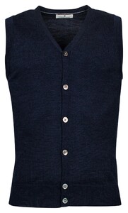 Thomas Maine V-Neck Buttons Single Knit Waistcoat Navy