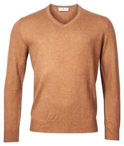 Thomas Maine V-Neck Cashmere Pullover Camel