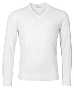 Thomas Maine V-Neck Cashmere Pullover Off White
