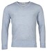 Thomas Maine V-Neck Single Knit Merino Pullover Light Blue
