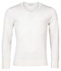 Thomas Maine V-Neck Single Knit Merino Pullover Off White