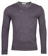 Thomas Maine V-Neck Single Knit Merino Pullover Purplegrey