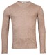 Thomas Maine V-Neck Single Knit Merino Wool Pullover Extra Dark Sand Melange