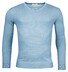 Thomas Maine V-Neck Single Knit Merino Wool Pullover Light Blue