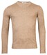 Thomas Maine V-Neck Single Knit Merino Wool Pullover Sand