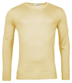 Thomas Maine V-Neck Single Knit Pullover Butter