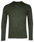 Thomas Maine Wool Cashmere Crew Neck Cable Whole Garment Knit Trui Groengrijs