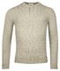 Thomas Maine Wool Cashmere Crew Neck Cable Whole Garment Knit Trui Licht Groen