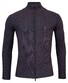 Thomas Maine Yak Merino Wool Blend Cardigan Zip Single Rib Knit Mix Vest Indigo