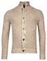 Thomas Maine Zip Buttons Combination Half Cardigan Rib Knit Beige