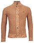 Thomas Maine Zip Buttons Half Cardigan Rib Knit Camel